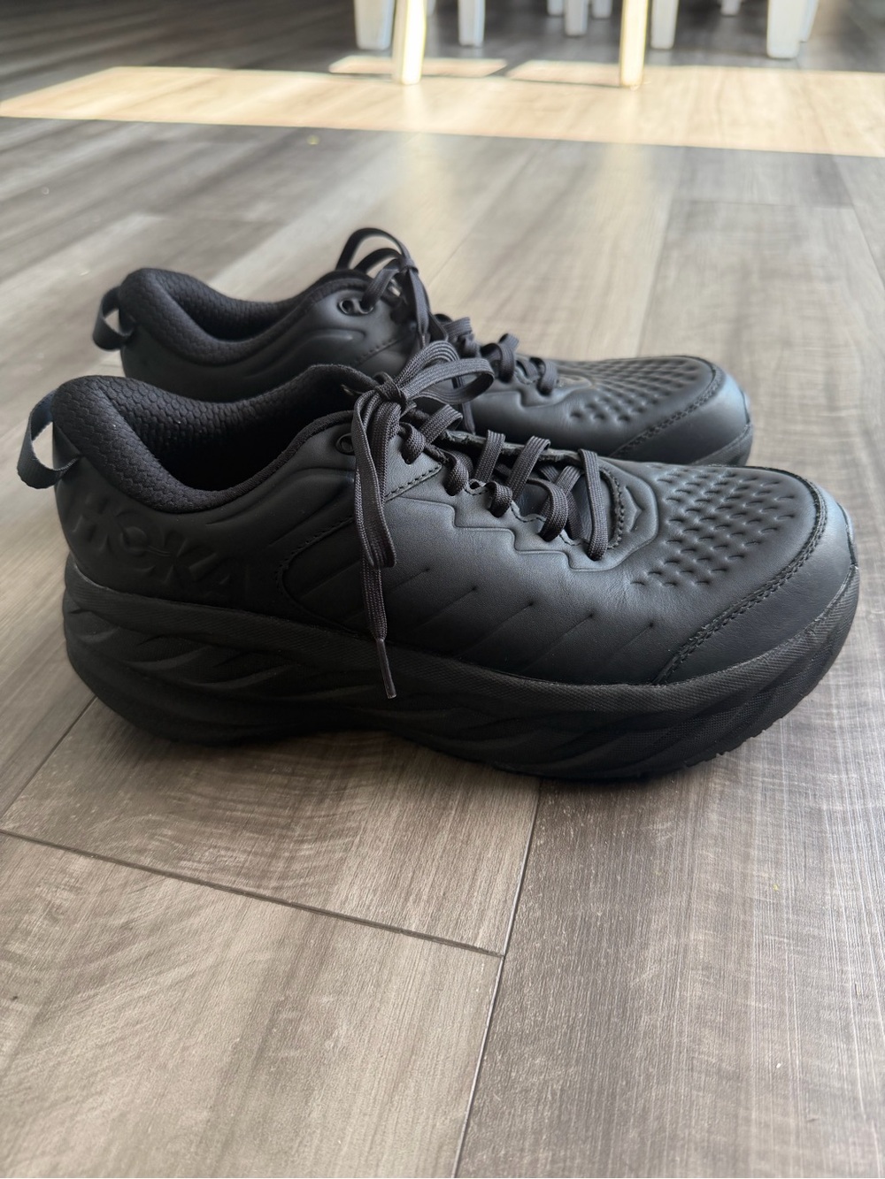 Women’s HOKA Bondi ST Black Running Shoes Max Cushion Size 11B Slip Resistant